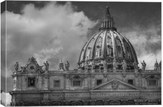 Architecture of Vatican of St.Peter's Basilica, Ro Canvas Print by Maggie Bajada