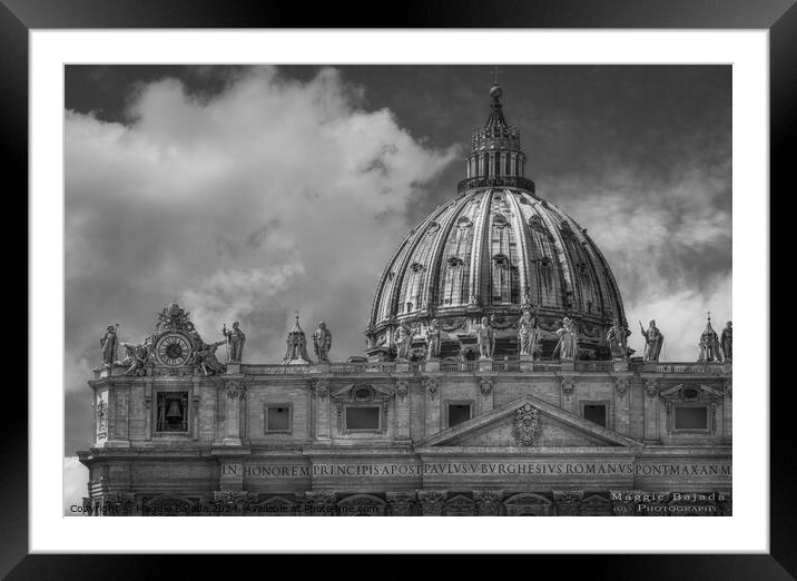 Architecture of Vatican of St.Peter's Basilica, Ro Framed Mounted Print by Maggie Bajada