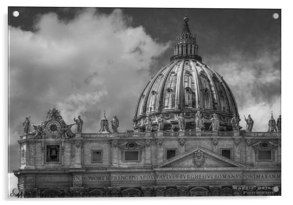 Architecture of Vatican of St.Peter's Basilica, Ro Acrylic by Maggie Bajada