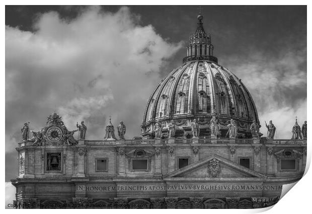 Architecture of Vatican of St.Peter's Basilica, Ro Print by Maggie Bajada