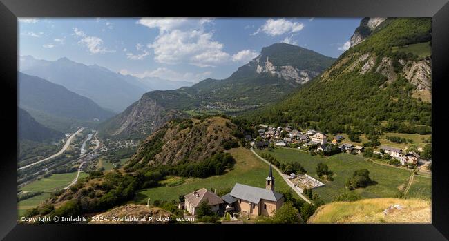 Montvernier and Mountains, Savoie, France Framed Print by Imladris 