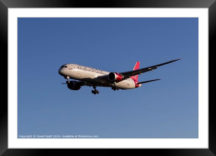 Virgin Atlantic Boeing 787         Framed Mounted Print by David Pyatt