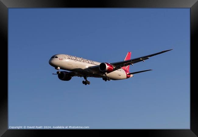 Virgin Atlantic Boeing 787         Framed Print by David Pyatt