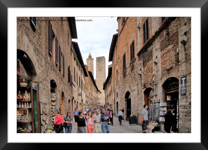 Window Shopping in San Gimignano Framed Mounted Print by Jim Jones