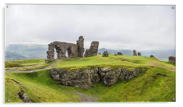 Castell Dinas Bran panorama Acrylic by Jason Wells