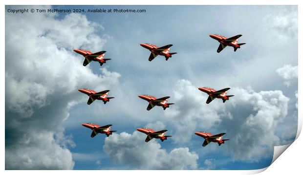 Red Arrows Diamond Formation Print by Tom McPherson