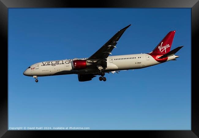 Virgin Atlantic Boeing 787       Framed Print by David Pyatt