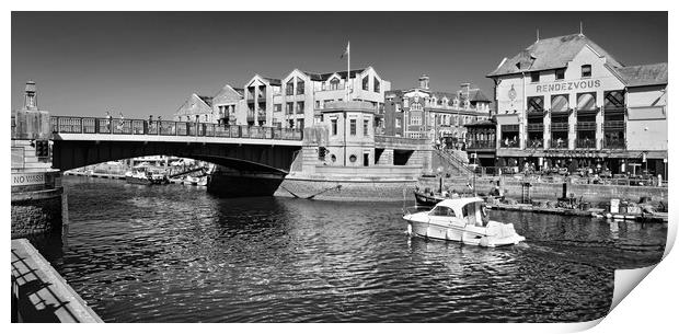Weymouth Harbour Bridge Panorama  Print by Darren Galpin