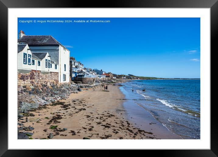 Sandy beach at Lower Largo in Fife, Scotland Framed Mounted Print by Angus McComiskey