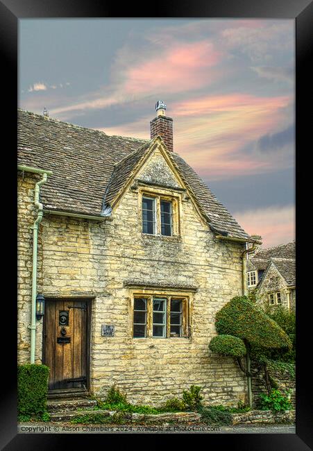 The Little House Burford Framed Print by Alison Chambers