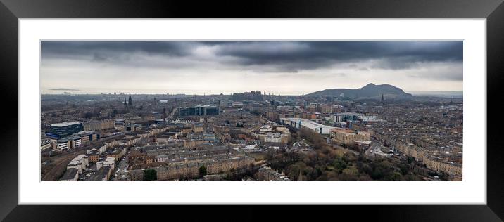 Edinburgh Skyline Framed Mounted Print by Apollo Aerial Photography