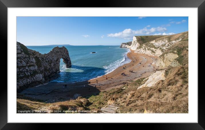 Durdle Door Beach Framed Mounted Print by Mark Campion