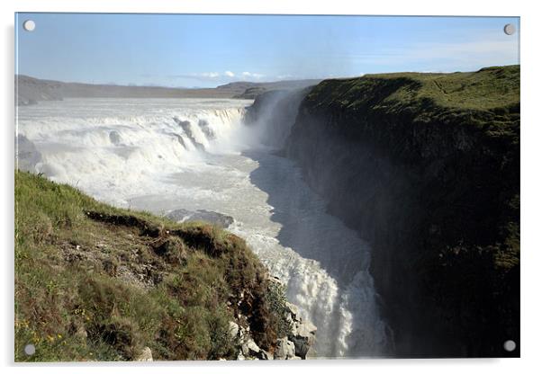 Gullfoss Iceland Acrylic by david harding