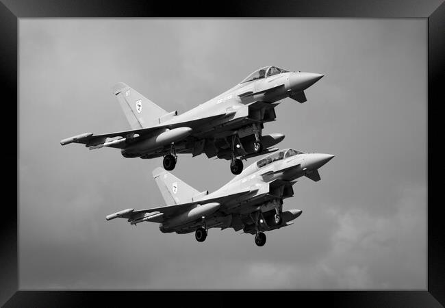 Eurofighter Typhoons in Tandem Framed Print by J Biggadike