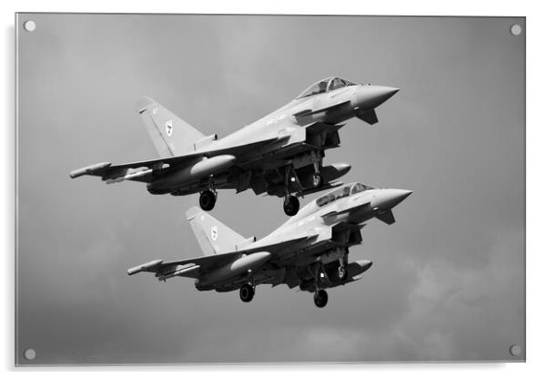 Eurofighter Typhoons in Tandem Acrylic by J Biggadike