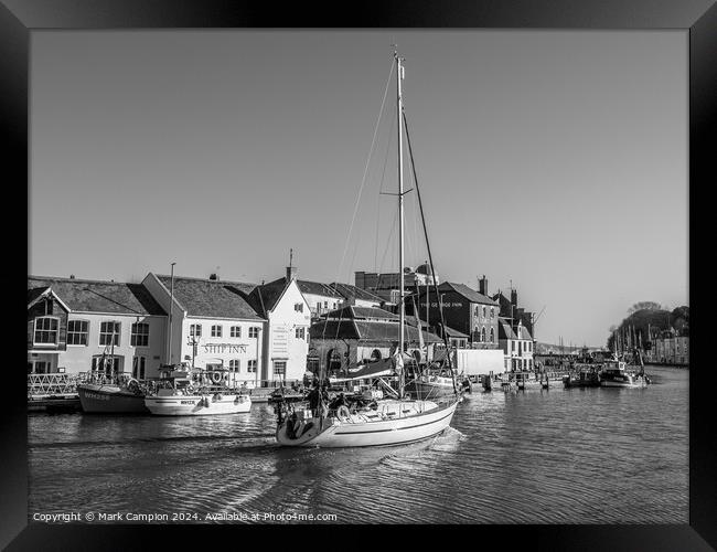 Weymouth Sailing Boat Framed Print by Mark Campion