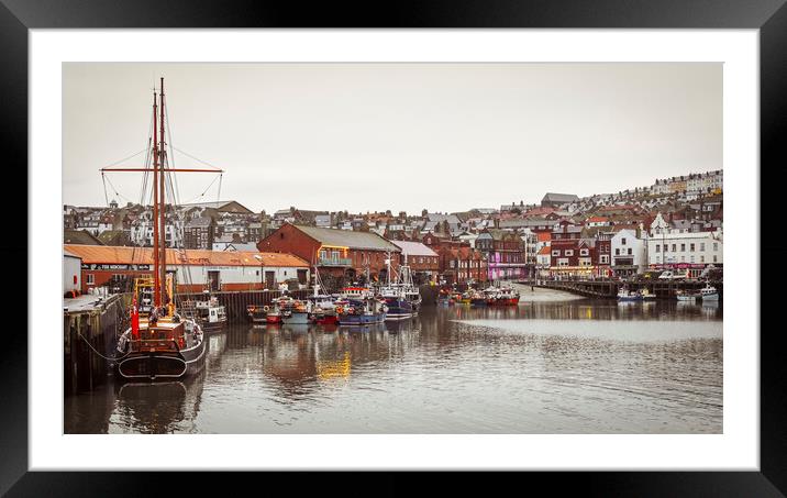 Kommandoren in Scarborough Harbour Framed Mounted Print by Tim Hill