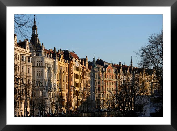 Beautiful building facades in Prague, Czech Republic Framed Mounted Print by Lensw0rld 