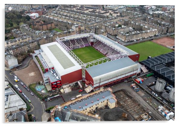 Tynecastle Stadium Acrylic by Apollo Aerial Photography