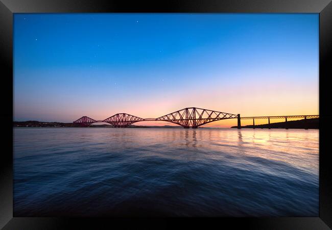 Sunrise at the Forth Rail Bridge  Framed Print by Alison Chambers