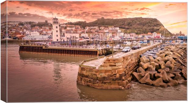 Scarborough Sunrise North Yorkshire Canvas Print by Tim Hill