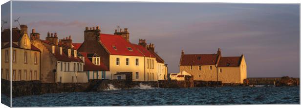 Golden Light On Pittenweem Canvas Print by Anthony McGeever