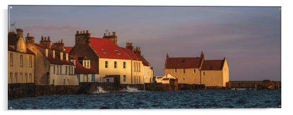 Golden Light On Pittenweem Acrylic by Anthony McGeever