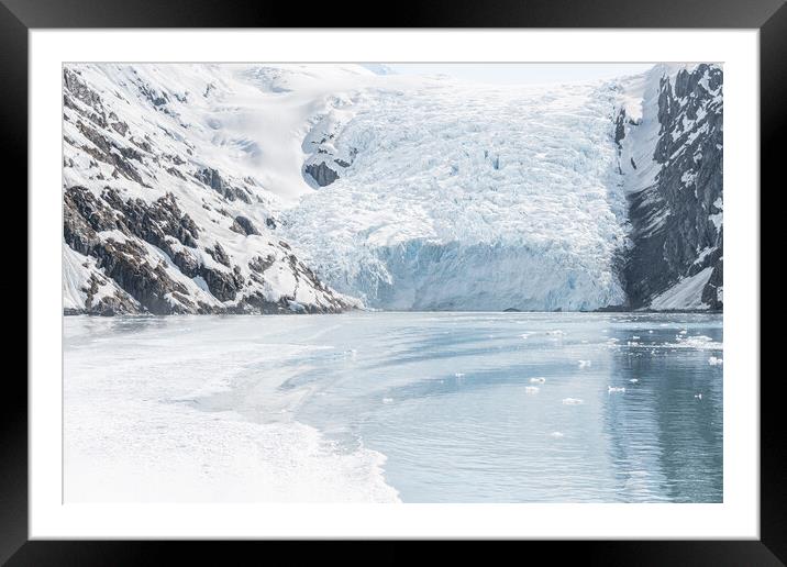 Beloit Tidewater Glacier in Blackstone Bay, Prince William Sound, Alaska, USA Framed Mounted Print by Dave Collins