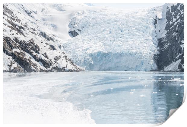 Beloit Tidewater Glacier in Blackstone Bay, Prince William Sound, Alaska, USA Print by Dave Collins