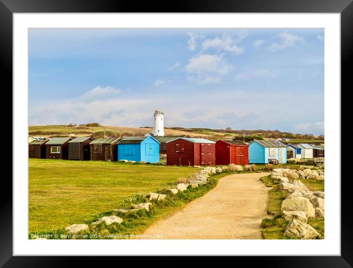 The Old Lower Lighthouse Portland Billl Framed Mounted Print by Beryl Curran