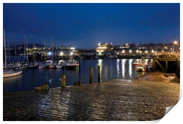 Scarborough Blue Hour Print by Steve Smith