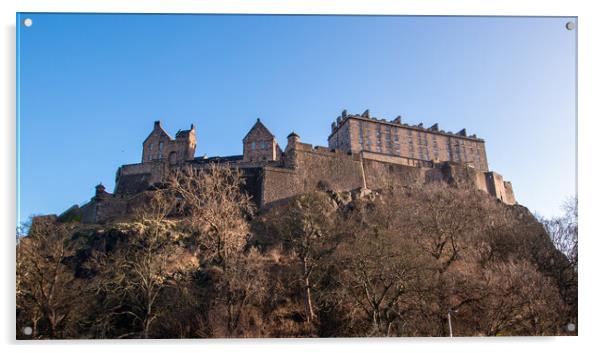 Edinburgh Castle Acrylic by Apollo Aerial Photography