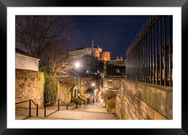 The Vennel Edinburgh Framed Mounted Print by Apollo Aerial Photography
