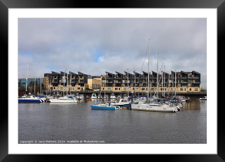Penarth Marina  Framed Mounted Print by Jane Metters