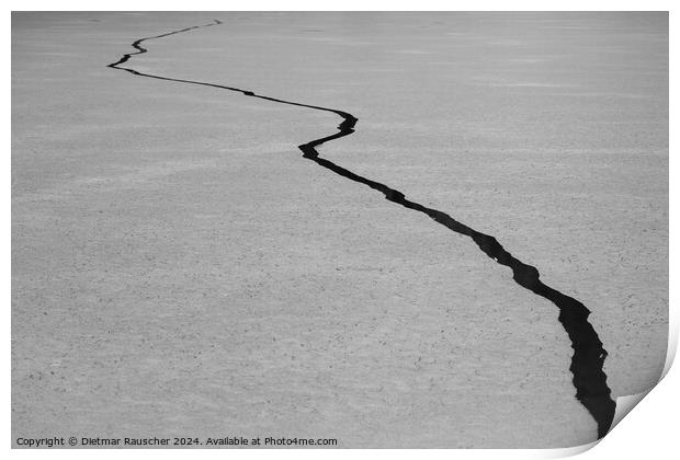 Crack in the Ice of Weissensee Lake in Carinthia, Austria Print by Dietmar Rauscher