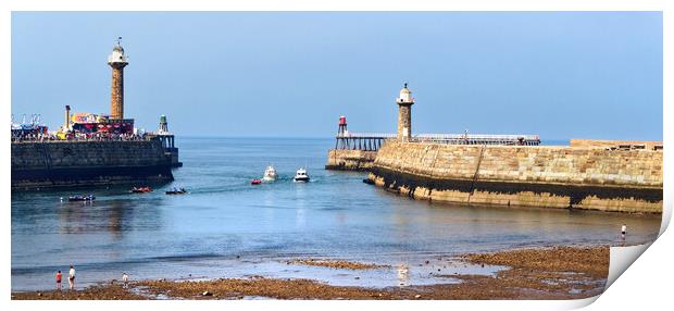 Whitby Piers  Print by Darren Galpin
