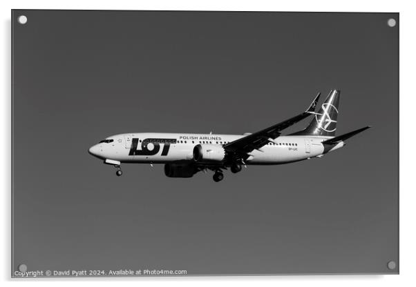 Lot Polish Airlines Boeing 737-8           Acrylic by David Pyatt