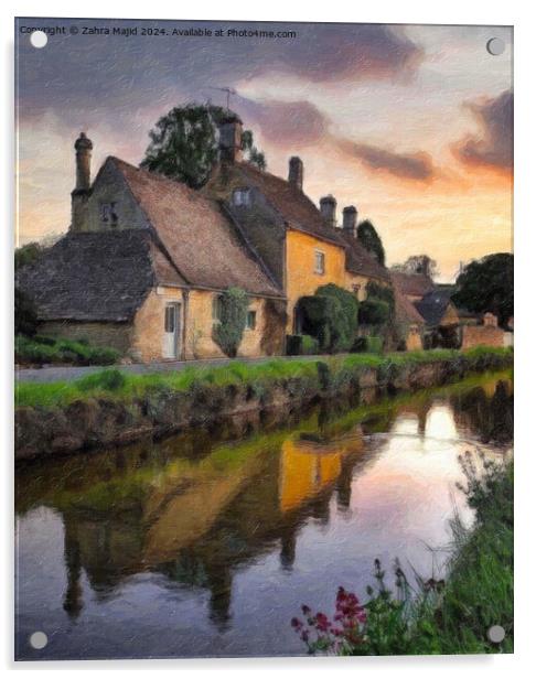 Castle Combe Village in Cotswolds Acrylic by Zahra Majid