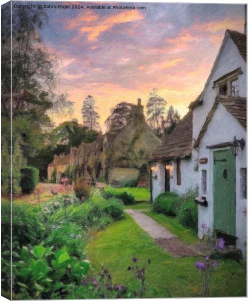 Castle Combe Cotswolds Canvas Print by Zahra Majid