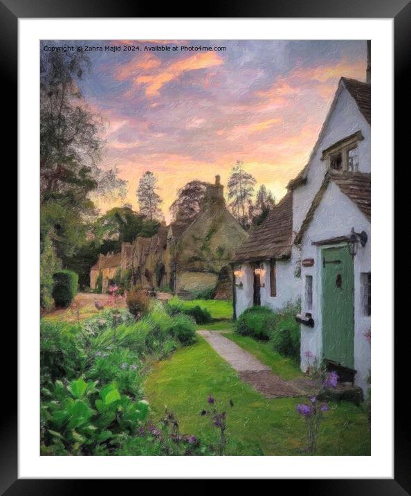 Castle Combe Cotswolds Framed Mounted Print by Zahra Majid