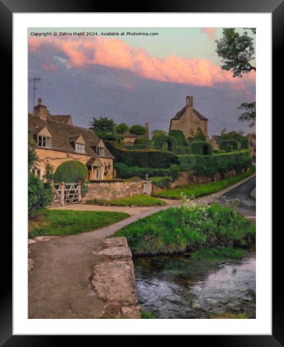 Castle Combe Fairytale Framed Mounted Print by Zahra Majid