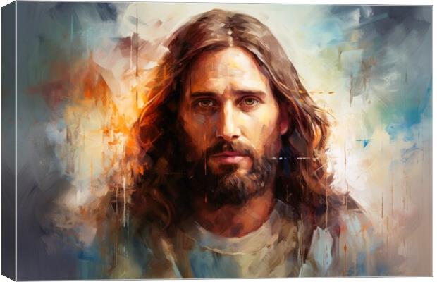 Jesus christ savior of mankind. Canvas Print by Michael Piepgras