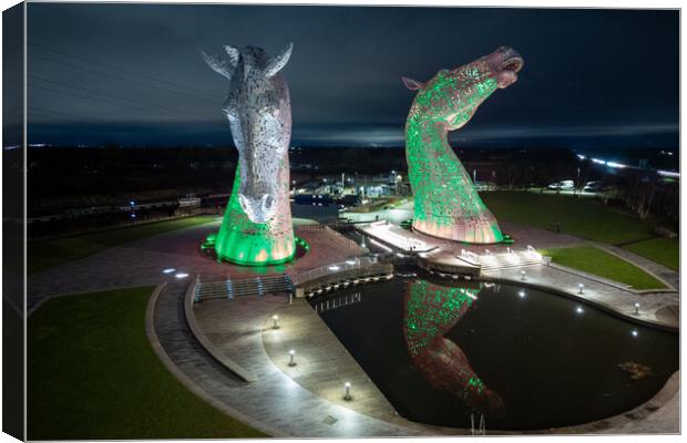 The Kelpies Canvas Print by Apollo Aerial Photography