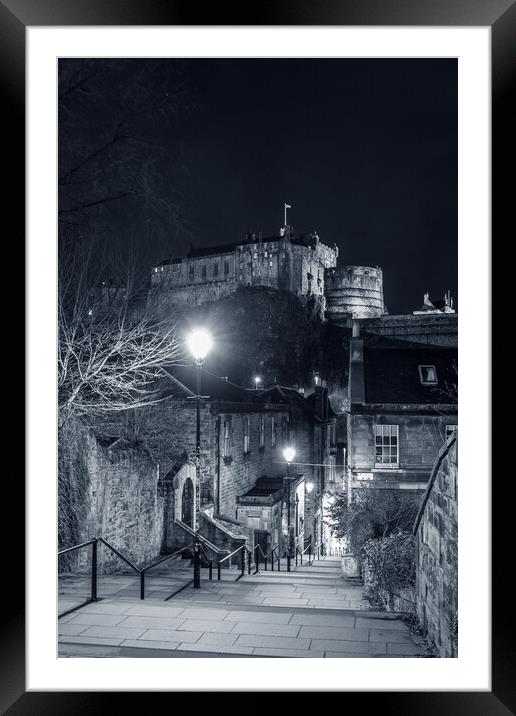 The Vennel Edinburgh Framed Mounted Print by Apollo Aerial Photography