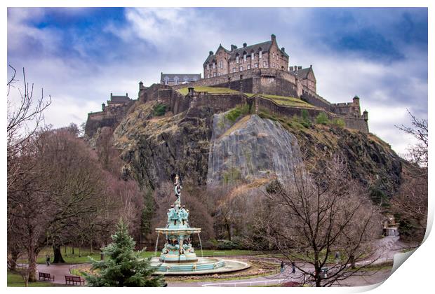 Edinburgh Castle Print by Apollo Aerial Photography
