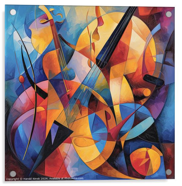 String Serenade Acrylic by Harold Ninek