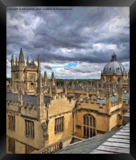 Oxford University View Framed Print by Zahra Majid