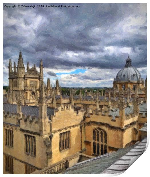 Oxford University View Print by Zahra Majid