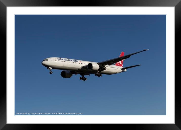 Turkish Airlines Boeing 777-36N Framed Mounted Print by David Pyatt