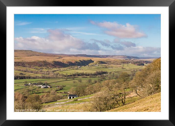 Across to Holwick from Middle Side, Teesdale Framed Mounted Print by Richard Laidler
